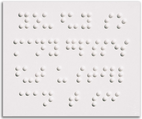 artwork entitled Braille glasses